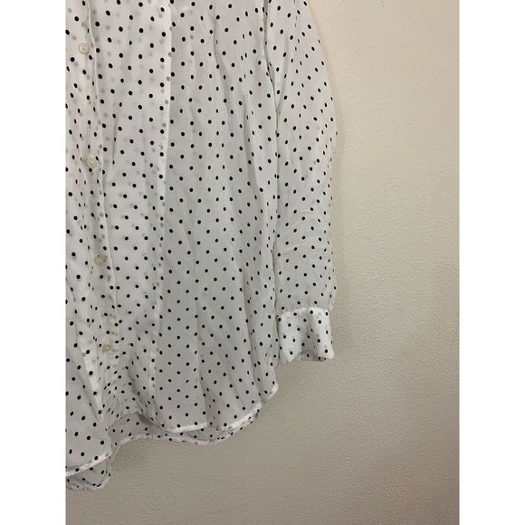 Everlane Polka Dot Button Front Shirt Size 6 - Picture 3 of 10